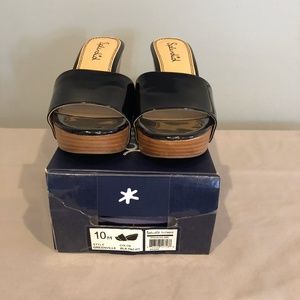 Splendid Greenville Studded Patent Wedge Sandal